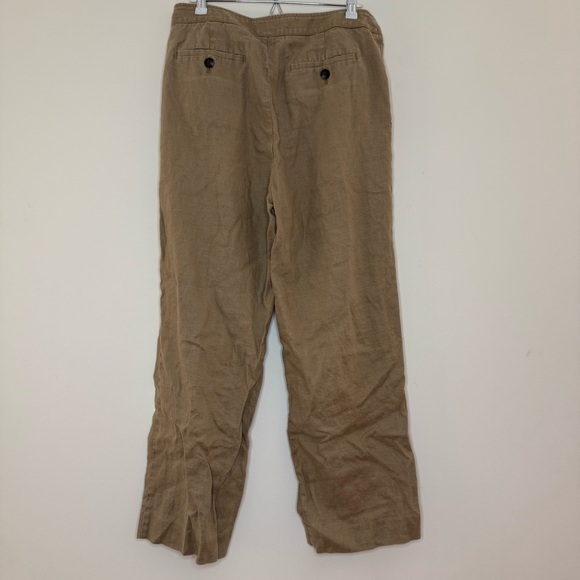 BANANA REPUBLIC 100% Linen Pleated Trousers in Iced Latte - Picture 5 of 9